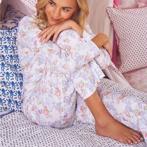 LoveShackFancy X Roller Rabbit Rosa Beaux Monkey Women's PJs